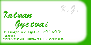 kalman gyetvai business card